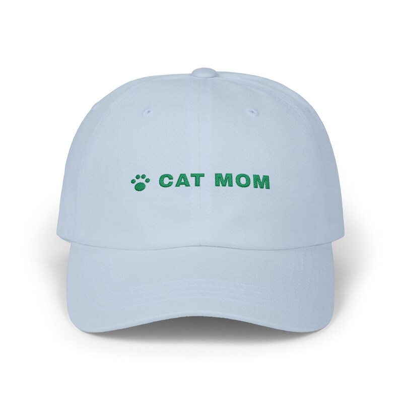 Cat Mom Hat, Embroidered Cat Mom Dad Cap, Cat Lover Gift, Paw Print Baseball Cap, Gift for Cat Owner image 5