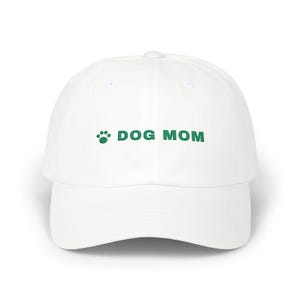 Dog Mom Hat, Embroidered Dog Mom Dad Cap, Dog Lover Gift, Paw Print Baseball Cap, Gift for Dog Owner image 1