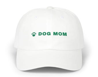 Dog Mom Hat, Embroidered Dog Mom Dad Cap, Dog Lover Gift, Paw Print Baseball Cap, Gift for Dog Owner