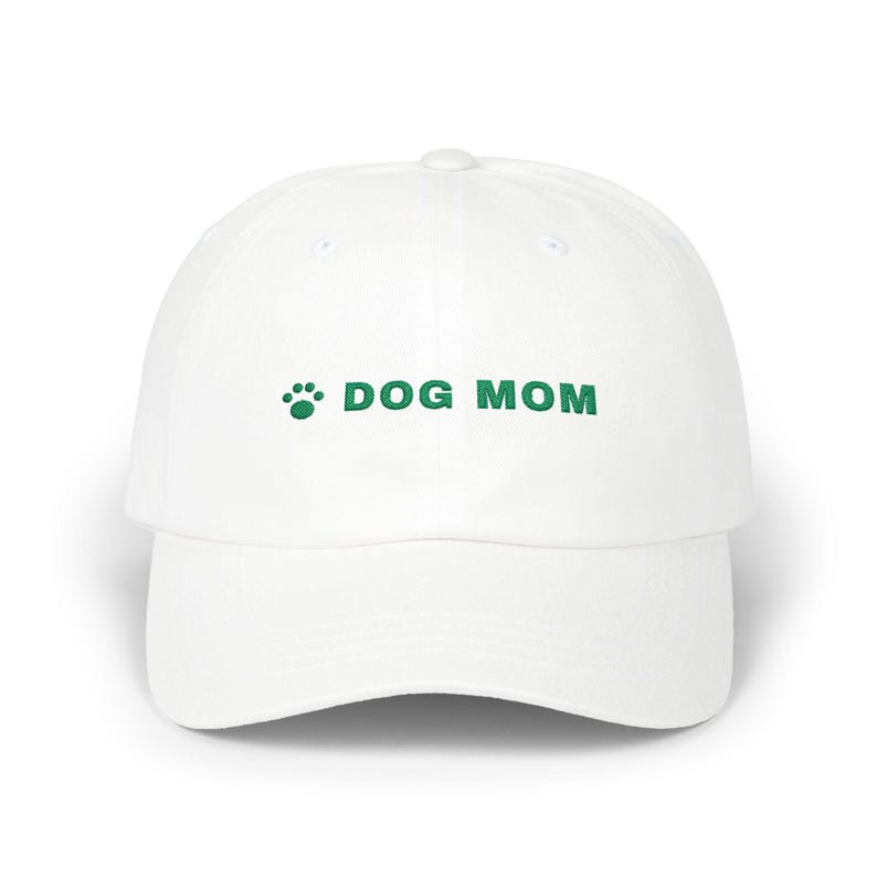 Dog Mom Hat, Embroidered Dog Mom Dad Cap, Dog Lover Gift, Paw Print Baseball Cap, Gift for Dog Owner image 1