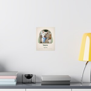 Custom Pet Portrait from Photo, Personalized Dog Portrait with Name, Cat Portrait Print, Pet Memorial Gift, Dog Mom Gift, Arch Pet Poster 画像 16
