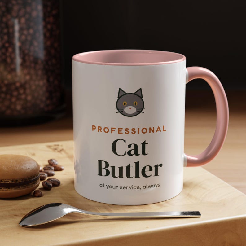 Professional Cat Butler Mug, Funny Cat Lover Coffee Mug, Cat Owner Gift, Cat Mom Cat Dad Cup image 17