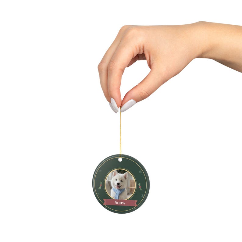 Personalisierter Weihnachtsbaumschmuck mit Haustierfoto, Hunde-Weihnachtsbaumschmuck mit Namen, Katzen-Weihnachtsbaumschmuck mit Foto, Haustier-Weihnachtsbaumschmuck 2026, Weihnachtsgeschenk für Hundebesitzerinnen Bild 5