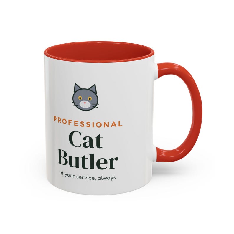 Professional Cat Butler Mug, Funny Cat Lover Coffee Mug, Cat Owner Gift, Cat Mom Cat Dad Cup image 20
