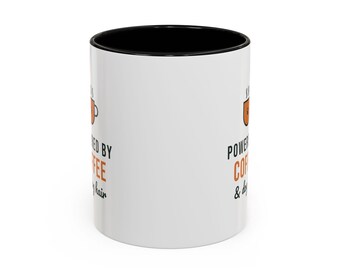 Powered By Coffee and Dog Hair Mug, Funny Dog Lover Coffee Mug, Dog Mom Gift, Coffee Lover Cup