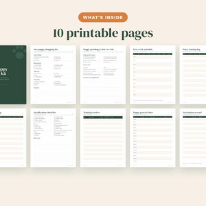 New Puppy Checklist Printable, Puppy Starter Kit, Potty Training Log, Puppy Schedule, Training Tracker, Growth Chart, New Puppy Gift PDF image 2