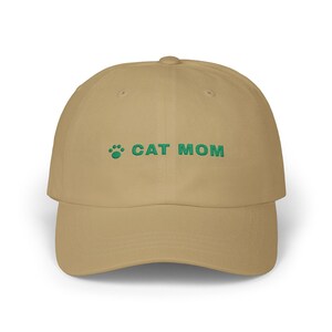 Cat Mom Hat, Embroidered Cat Mom Dad Cap, Cat Lover Gift, Paw Print Baseball Cap, Gift for Cat Owner image 4