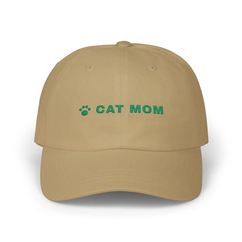 Cat Mom Hat, Embroidered Cat Mom Dad Cap, Cat Lover Gift, Paw Print Baseball Cap, Gift for Cat Owner image 4