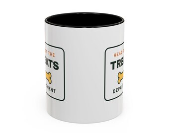 Head of the Treats Department Mug, Funny Dog Owner Coffee Mug, Dog Lover Gift, Pet Parent Cup