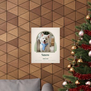 Custom Pet Portrait from Photo, Personalized Dog Portrait with Name, Cat Portrait Print, Pet Memorial Gift, Dog Mom Gift, Arch Pet Poster 画像 4