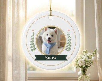 写真入りペットメモリアルオーナメント、パーソナライズされた犬のメモリアルギフト、猫の喪失オーナメント、ペットのお悔やみギフト、レインボーブリッジ記念品