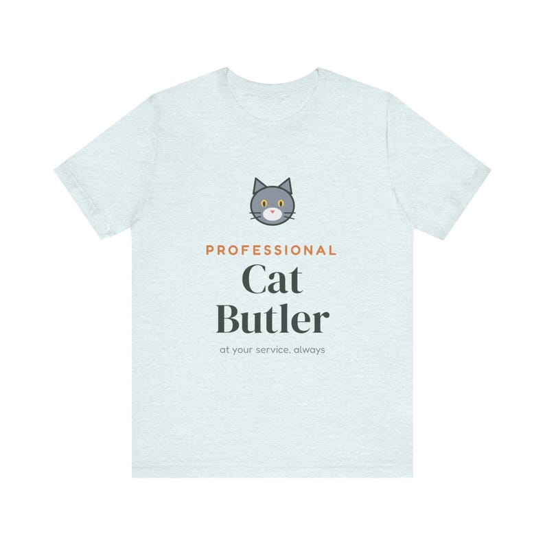 Professional Cat Butler Shirt, Funny Cat Owner Tee, Cat Dad Cat Mom T-Shirt, Gift for Cat Lover image 1