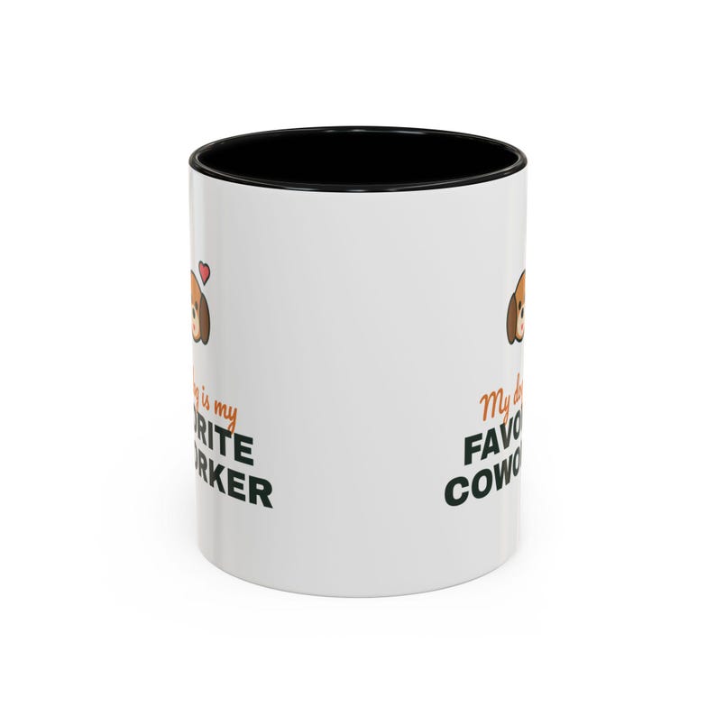 My Dog Is My Favorite Coworker Mug, Work From Home Coffee Mug, Funny Dog Lover Gift, WFH Dog Cup image 1