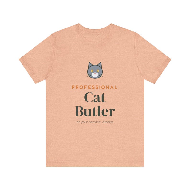 Professional Cat Butler Shirt, Funny Cat Owner Tee, Cat Dad Cat Mom T-Shirt, Gift for Cat Lover image 5