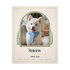 Custom Pet Portrait from Photo, Personalized Dog Portrait with Name, Cat Portrait Print, Pet Memorial Gift, Dog Mom Gift, Arch Pet Poster 画像 10