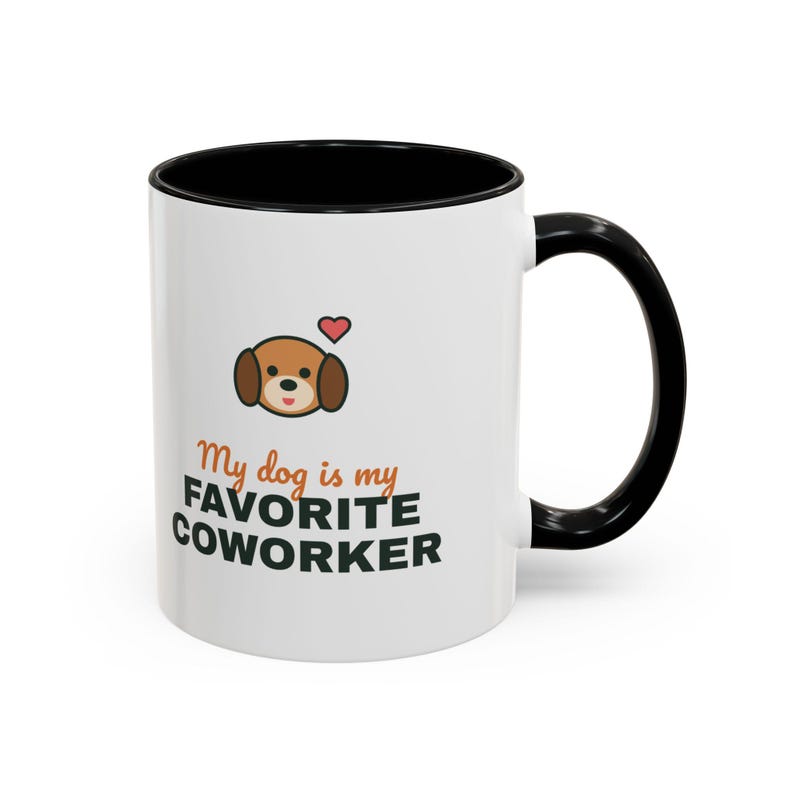My Dog Is My Favorite Coworker Mug, Work From Home Coffee Mug, Funny Dog Lover Gift, WFH Dog Cup image 2