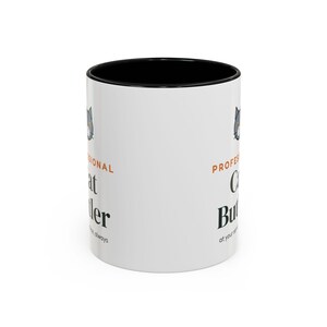 Professional Cat Butler Mug, Funny Cat Lover Coffee Mug, Cat Owner Gift, Cat Mom Cat Dad Cup image 1