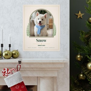 Custom Pet Portrait from Photo, Personalized Dog Portrait with Name, Cat Portrait Print, Pet Memorial Gift, Dog Mom Gift, Arch Pet Poster 画像 7
