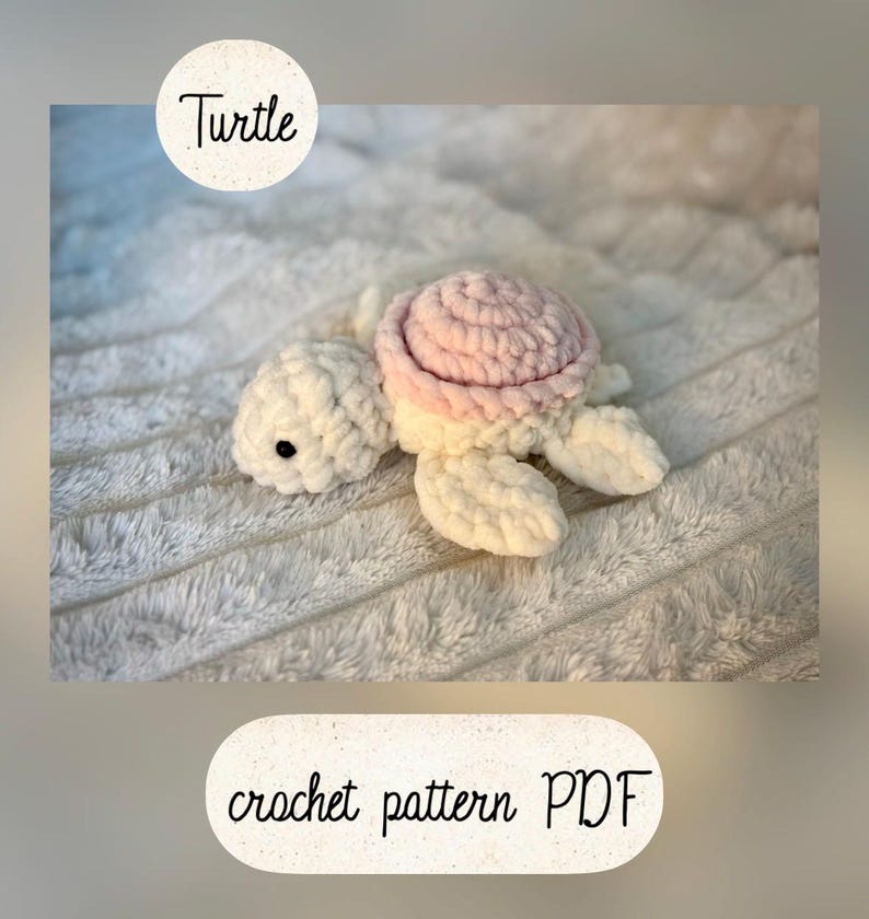 Crochet Turtle Plushie PDF Pattern - Etsy UK