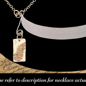 Handmade Right-Wing Pendant Bronze Necklace  #57-B