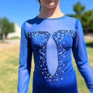 Adult Extra Small Blue Lyrical Dance Costume