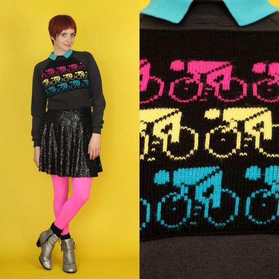 Vintage 80s Sweatshirt - Bike Sweatshirt - Bike Sw