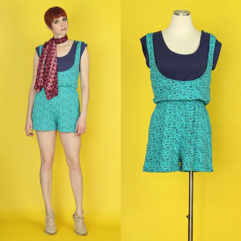 teal romper womens