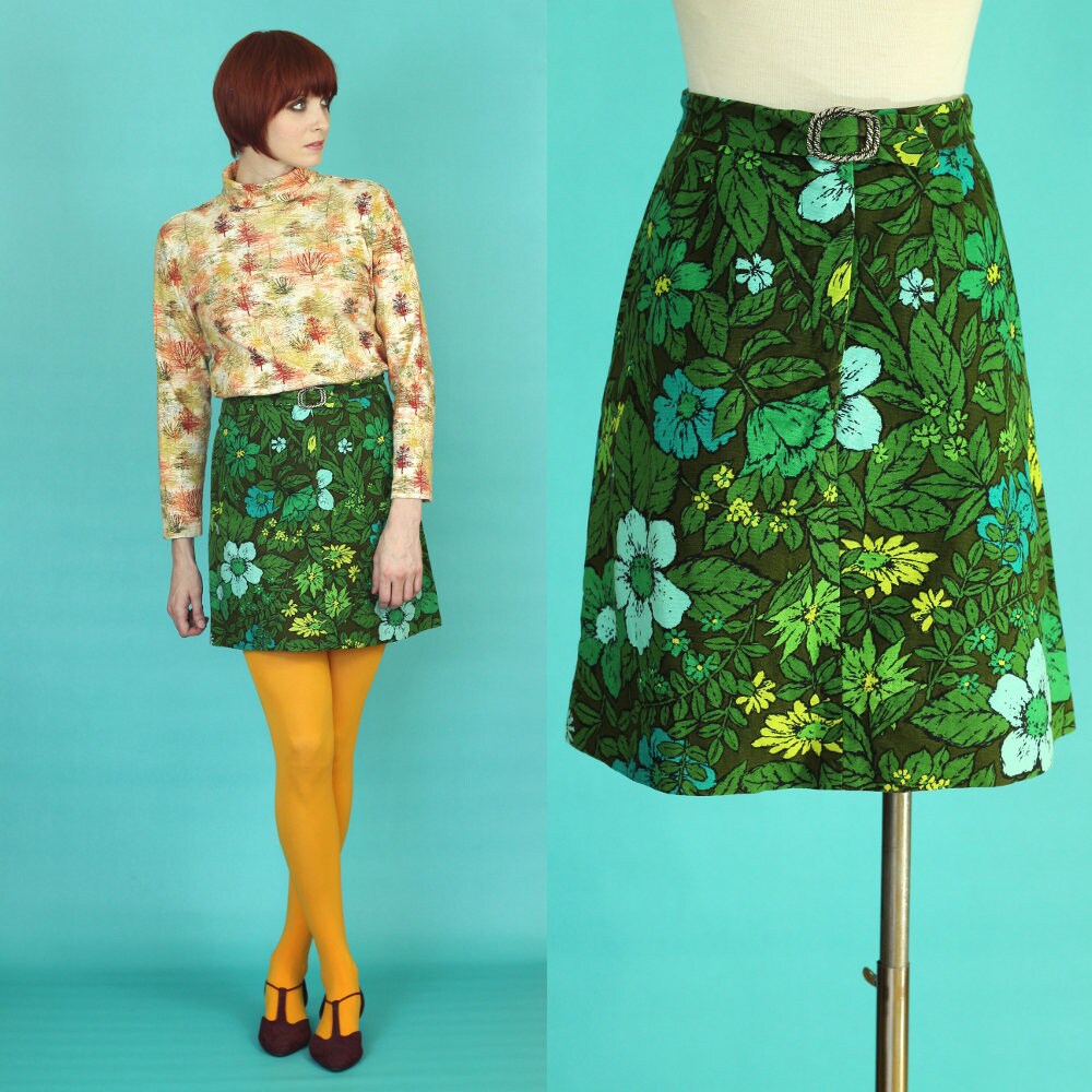 green floral skirt set