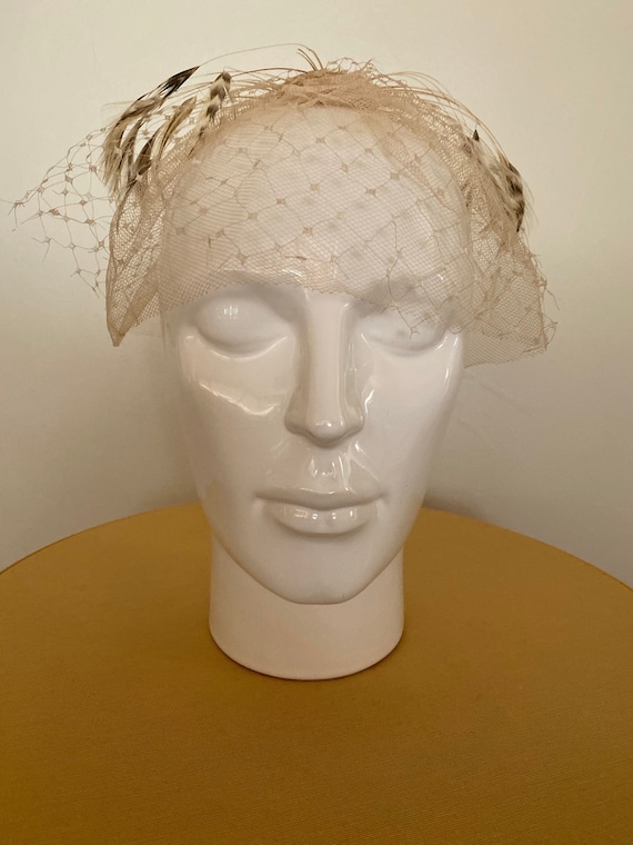 1940s Rose gold fascinator