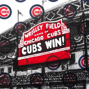 PRINT /// Cubs Marquee Sign Food Wrapper