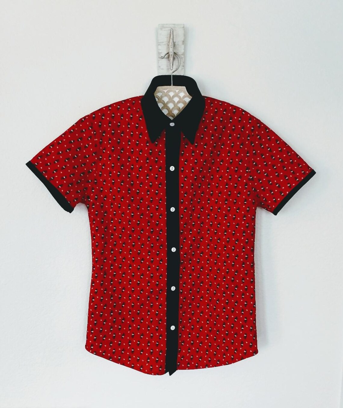 Men's Bowling Shirt Preppy Tailored Made to Order Etsy