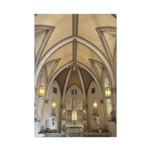 Soffitto ad arco Storica chiesa di Loretto, Santa Fe - Fotografia architettonica su tela