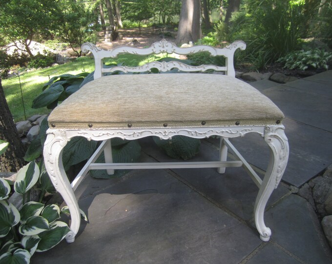 Antique Vanity Bench Etsy