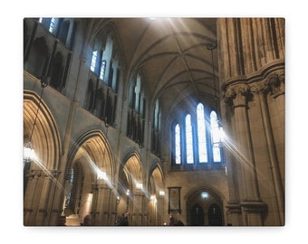 Historic Arches Liberties of Christ Church Cathedral, Dublin, Ireland - Architectural Photograph on Canvas