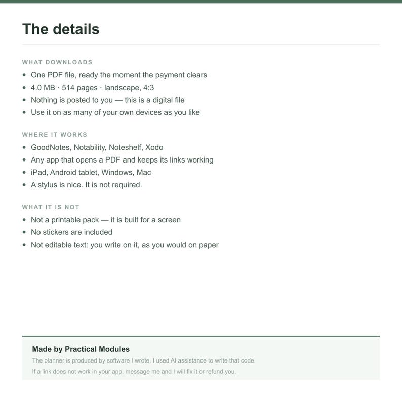 Academic Digital Planner 2026-2027 for GoodNotes, Hyperlinked Student Planner, iPad Notability Planner, Daily Weekly Monthly, 514 Pages image 8