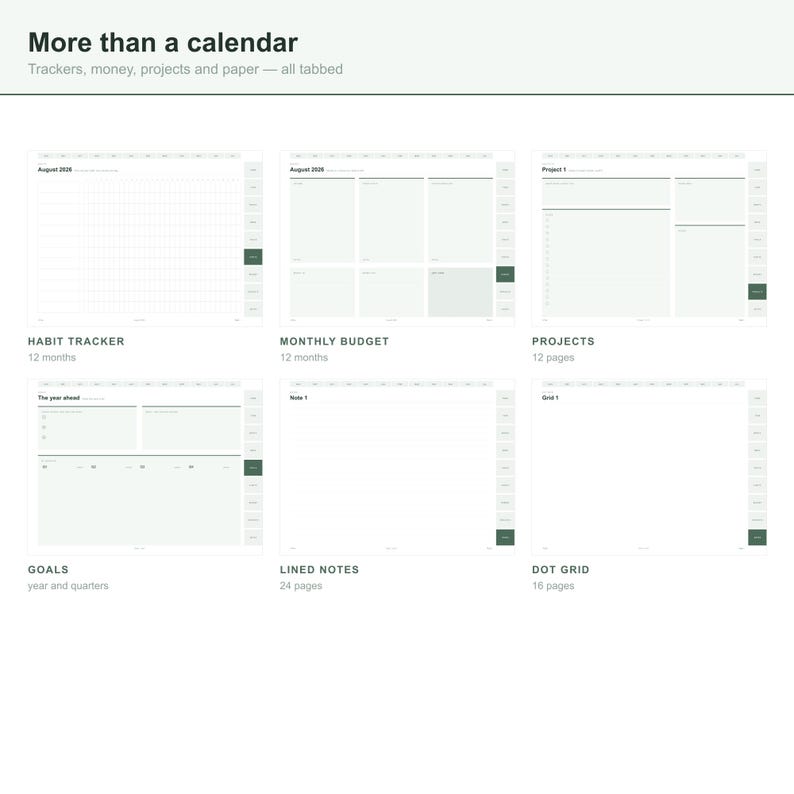 Academic Digital Planner 2026-2027 for GoodNotes, Hyperlinked Student Planner, iPad Notability Planner, Daily Weekly Monthly, 514 Pages image 7