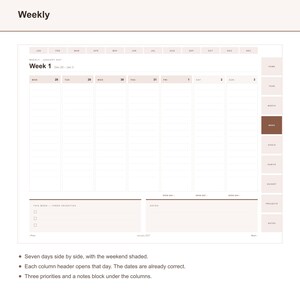 2027 Digital Planner for GoodNotes, Hyperlinked All-in-One iPad Planner 2027, Daily Weekly Monthly, Notability, 514 Pages, Minimalist image 5