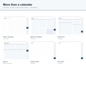 Undated Digital Planner for GoodNotes, Hyperlinked iPad Planner, Daily Weekly Monthly Undated Planner, Notability, 528 Pages, Minimalist image 7