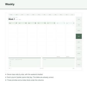 Academic Digital Planner 2026-2027 for GoodNotes, Hyperlinked Student Planner, iPad Notability Planner, Daily Weekly Monthly, 514 Pages image 5