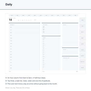 Undated Digital Planner for GoodNotes, Hyperlinked iPad Planner, Daily Weekly Monthly Undated Planner, Notability, 528 Pages, Minimalist image 4
