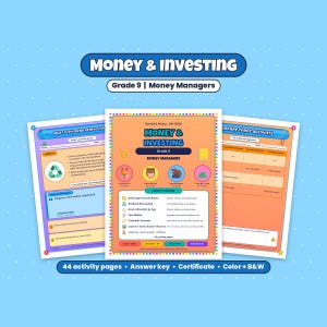 9th Grade Investing Unit, Brokerage Account Basics, Dividend Reinvesting, Asset Allocation, Investing Fees, High School Finance, Homeschool