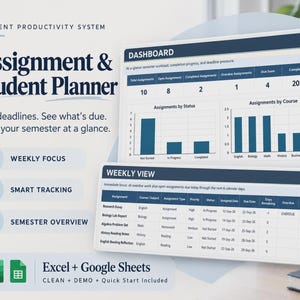 Semesterplaner für Schüler und Studenten, Aufgabenübersicht, undatierter Studienorganisator, Lern-Dashboard, Accessoire für Oberstufe und Hochschule