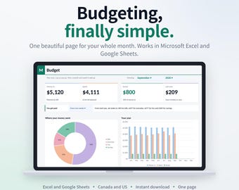 Budget Planner Google Sheets, Monthly Budget Spreadsheet Excel, Paycheck Budget Template, Biweekly Budget, Expense Tracker, Savings Tracker