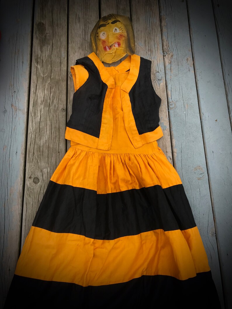 Vintage Halloween Witch Costume 3 Piece Set Old Collectible Etsy