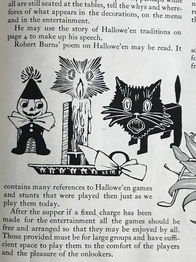 Vintage Halloween Dennison Party Magazine HARDCOVER Ex Library Etsy