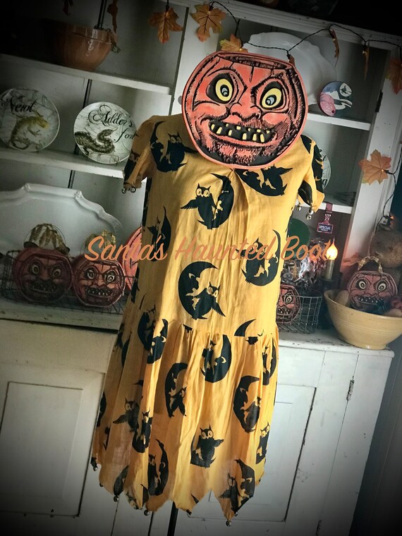 Antique Halloween Costume Old Vintage Mustard Yellow Dress Etsy
