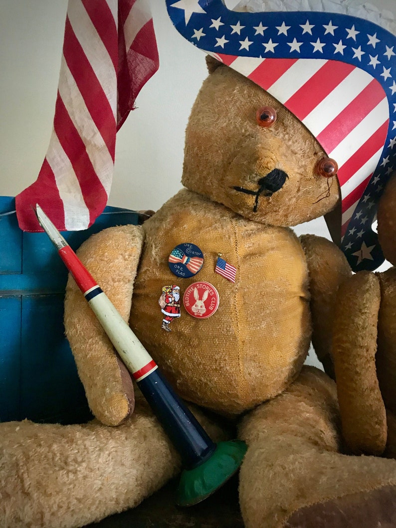 Vintage Patriotic Tin Horn Noisemaker Old Primitive Etsy