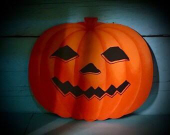 Halloween Scarf Square Black w/Orange & Yellow Jack-O-Lanterns NWT 
