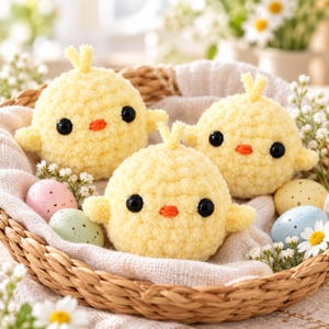 No Sew Chick Crochet Pattern, Easy Amigurumi Chick PDF, Easter Crochet Pattern, Beginner Plush Chick, Quick Crochet Download