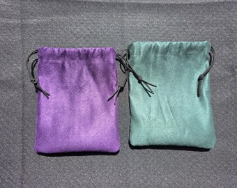 Handmade Microsuede Drawstring Bag for Tarot, Oracle Cards, Runes & Divination Tools